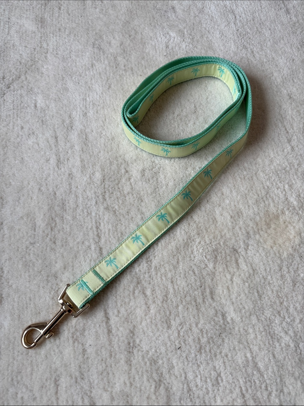 🆕Palm Tree Print Dog Leash in Mint and Light Yellow